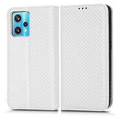 Coque Portefeuille Livre Cuir Etui Clapet C03X pour Realme 9 Pro+ Plus 5G Blanc