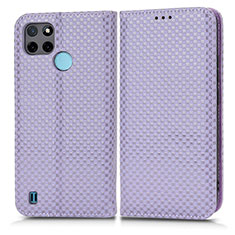 Coque Portefeuille Livre Cuir Etui Clapet C03X pour Realme C25Y Violet