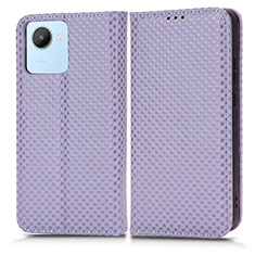 Coque Portefeuille Livre Cuir Etui Clapet C03X pour Realme C30 Violet