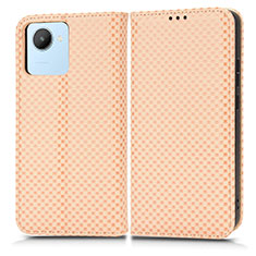 Coque Portefeuille Livre Cuir Etui Clapet C03X pour Realme C30s Or