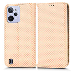 Coque Portefeuille Livre Cuir Etui Clapet C03X pour Realme C31 Or