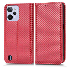 Coque Portefeuille Livre Cuir Etui Clapet C03X pour Realme C31 Rouge