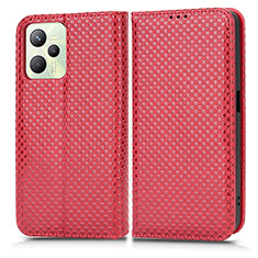 Coque Portefeuille Livre Cuir Etui Clapet C03X pour Realme C35 Rouge