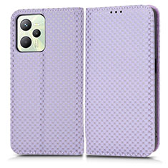 Coque Portefeuille Livre Cuir Etui Clapet C03X pour Realme C35 Violet