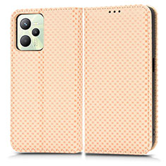 Coque Portefeuille Livre Cuir Etui Clapet C03X pour Realme Narzo 50A Prime Or