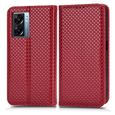 Coque Portefeuille Livre Cuir Etui Clapet C03X pour Realme V23 5G Rouge