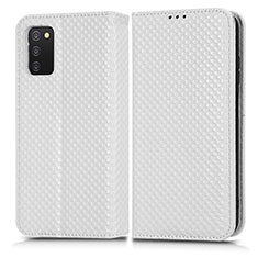 Coque Portefeuille Livre Cuir Etui Clapet C03X pour Samsung Galaxy A02s Blanc