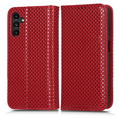 Coque Portefeuille Livre Cuir Etui Clapet C03X pour Samsung Galaxy A04s Rouge