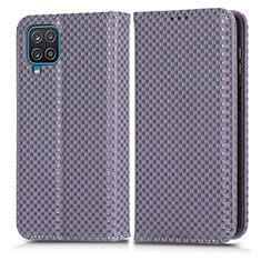 Coque Portefeuille Livre Cuir Etui Clapet C03X pour Samsung Galaxy A12 5G Violet