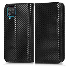 Coque Portefeuille Livre Cuir Etui Clapet C03X pour Samsung Galaxy A12 Noir