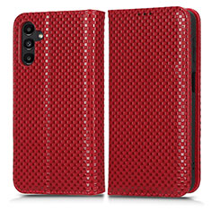 Coque Portefeuille Livre Cuir Etui Clapet C03X pour Samsung Galaxy A13 5G Rouge