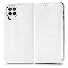 Coque Portefeuille Livre Cuir Etui Clapet C03X pour Samsung Galaxy A22 4G Blanc