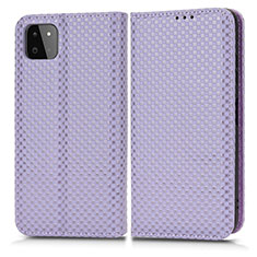 Coque Portefeuille Livre Cuir Etui Clapet C03X pour Samsung Galaxy A22 5G Violet