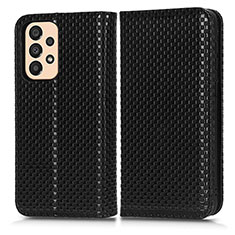 Coque Portefeuille Livre Cuir Etui Clapet C03X pour Samsung Galaxy A23 4G Noir