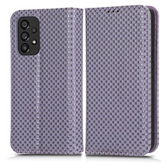 Coque Portefeuille Livre Cuir Etui Clapet C03X pour Samsung Galaxy A53 5G Violet