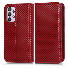 Coque Portefeuille Livre Cuir Etui Clapet C03X pour Samsung Galaxy M32 5G Rouge