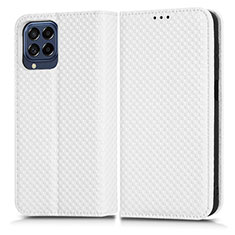 Coque Portefeuille Livre Cuir Etui Clapet C03X pour Samsung Galaxy M53 5G Blanc