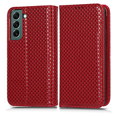 Coque Portefeuille Livre Cuir Etui Clapet C03X pour Samsung Galaxy S24 Plus 5G Rouge