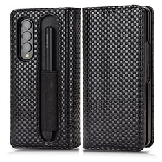 Coque Portefeuille Livre Cuir Etui Clapet C03X pour Samsung Galaxy Z Fold3 5G Noir