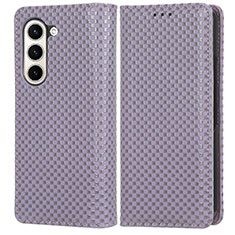 Coque Portefeuille Livre Cuir Etui Clapet C03X pour Samsung Galaxy Z Fold5 5G Violet