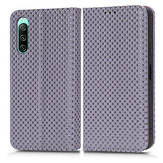 Coque Portefeuille Livre Cuir Etui Clapet C03X pour Sony Xperia 10 IV SO-52C Violet