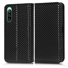 Coque Portefeuille Livre Cuir Etui Clapet C03X pour Sony Xperia 10 IV SOG07 Noir