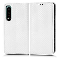 Coque Portefeuille Livre Cuir Etui Clapet C03X pour Sony Xperia 5 III Blanc