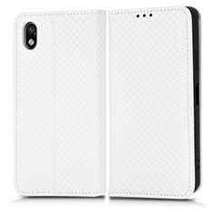 Coque Portefeuille Livre Cuir Etui Clapet C03X pour Sony Xperia Ace III SO-53C Blanc