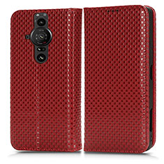 Coque Portefeuille Livre Cuir Etui Clapet C03X pour Sony Xperia PRO-I Rouge
