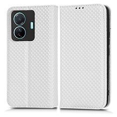 Coque Portefeuille Livre Cuir Etui Clapet C03X pour Vivo iQOO Z6 Pro 5G Blanc