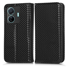 Coque Portefeuille Livre Cuir Etui Clapet C03X pour Vivo iQOO Z6 Pro 5G Noir