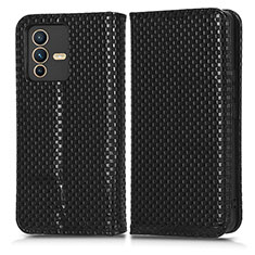 Coque Portefeuille Livre Cuir Etui Clapet C03X pour Vivo V23 5G Noir