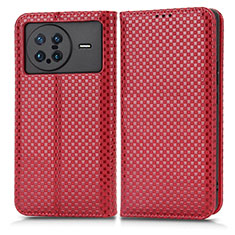 Coque Portefeuille Livre Cuir Etui Clapet C03X pour Vivo X Note Rouge