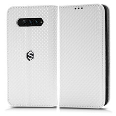 Coque Portefeuille Livre Cuir Etui Clapet C03X pour Xiaomi Black Shark 4 Pro 5G Blanc