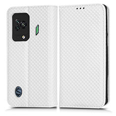 Coque Portefeuille Livre Cuir Etui Clapet C03X pour Xiaomi Black Shark 5 5G Blanc