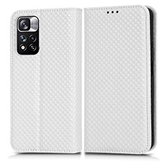 Coque Portefeuille Livre Cuir Etui Clapet C03X pour Xiaomi Mi 11i 5G (2022) Blanc