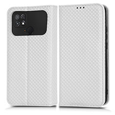 Coque Portefeuille Livre Cuir Etui Clapet C03X pour Xiaomi Poco C40 Blanc