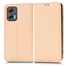 Coque Portefeuille Livre Cuir Etui Clapet C03X pour Xiaomi Poco X4 GT 5G Or