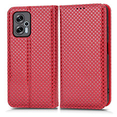 Coque Portefeuille Livre Cuir Etui Clapet C03X pour Xiaomi Poco X4 GT 5G Rouge