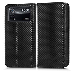 Coque Portefeuille Livre Cuir Etui Clapet C03X pour Xiaomi Poco X4 Pro 5G Noir