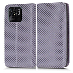 Coque Portefeuille Livre Cuir Etui Clapet C03X pour Xiaomi Redmi 10 India Violet