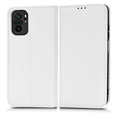 Coque Portefeuille Livre Cuir Etui Clapet C03X pour Xiaomi Redmi Note 10S 4G Blanc