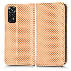 Coque Portefeuille Livre Cuir Etui Clapet C03X pour Xiaomi Redmi Note 11 4G (2022) Or