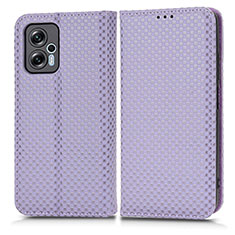 Coque Portefeuille Livre Cuir Etui Clapet C03X pour Xiaomi Redmi Note 12T Pro 5G Violet