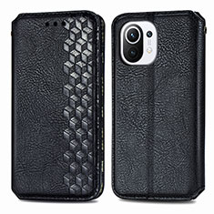 Coque Portefeuille Livre Cuir Etui Clapet C04 pour Xiaomi Mi 11 5G Noir