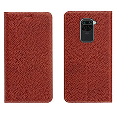 Coque Portefeuille Livre Cuir Etui Clapet C04 pour Xiaomi Redmi Note 9 Marron