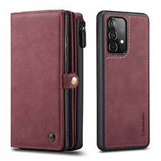 Coque Portefeuille Livre Cuir Etui Clapet C04S pour Samsung Galaxy A52 4G Rouge