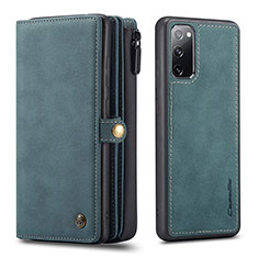 Coque Portefeuille Livre Cuir Etui Clapet C04S pour Samsung Galaxy S20 Lite 5G Bleu