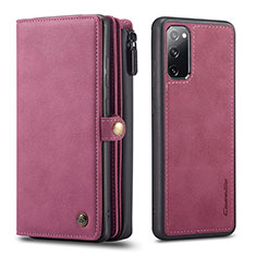 Coque Portefeuille Livre Cuir Etui Clapet C04S pour Samsung Galaxy S20 Lite 5G Rouge