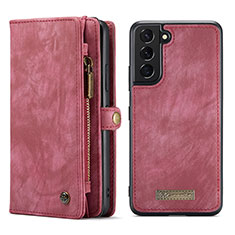 Coque Portefeuille Livre Cuir Etui Clapet C04S pour Samsung Galaxy S21 5G Rouge